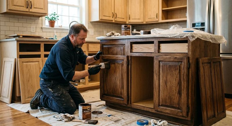 Kitchen Cabinet Staining in Muncie, IN