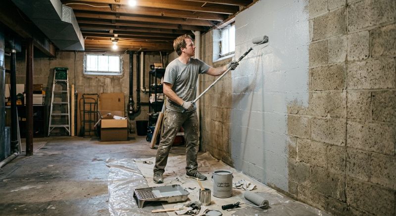 Basement Wall Painting in Waco, TX