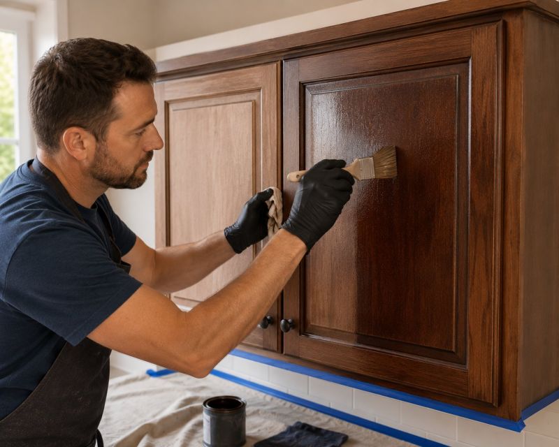 Wood Cabinet Staining in Cincinnati, OH
